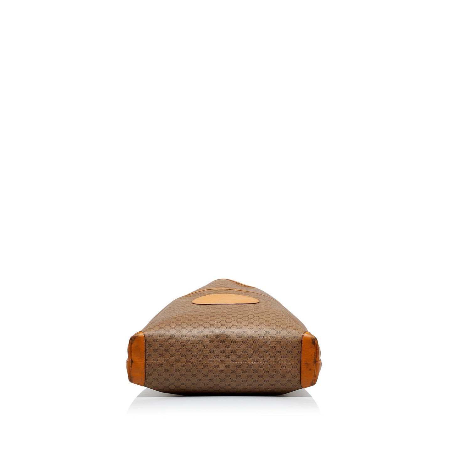 Gucci GG Supreme Brown Leather Canvas Tote Style 5