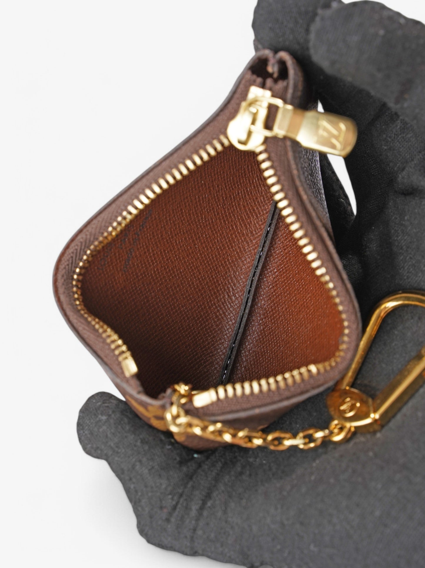 Luxury Women's Clutch Bag | Louis Vuitton Key Pouch Monogram / Gold Coated Canvas