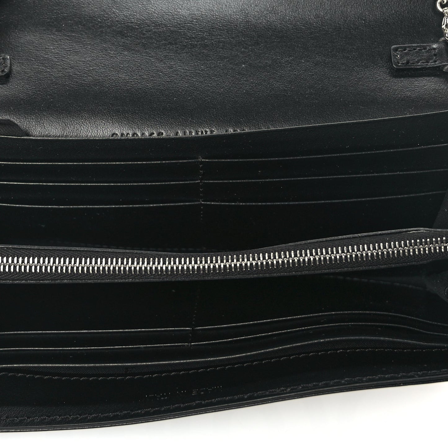 Fendi X MARC JACOBS Nappa Vitello King Logo Print Continental Wallet On Chain White Black