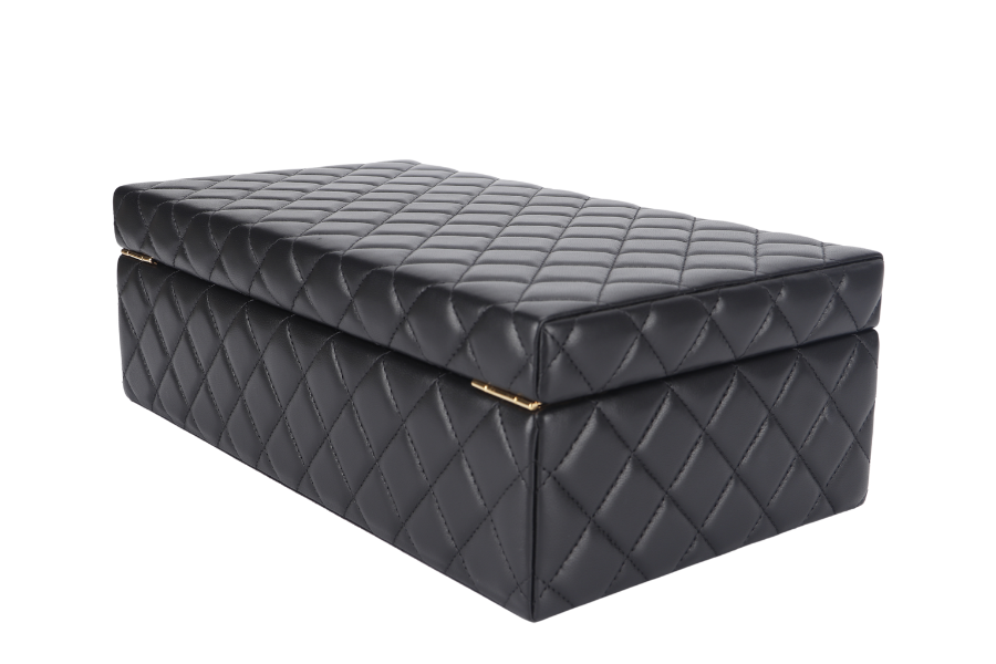 CHANEL BLACK VANITY CASE LIMITED EDITION 2500xxxx RARA HOME DECOR COSMETIC JEWELRY BOX WITH DUST COVER AND BOX
