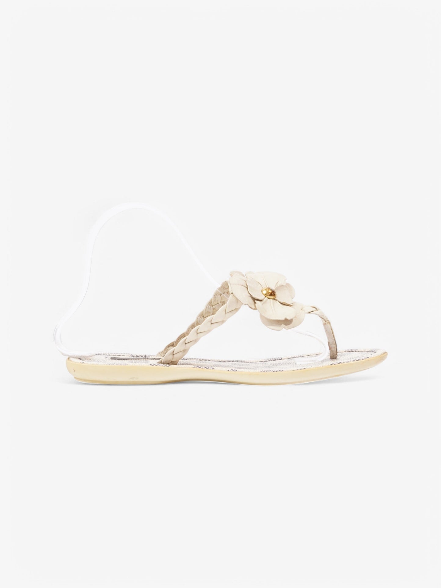 Louis Vuitton Flip Flops Damier Azur Leather EU 38 UK 5