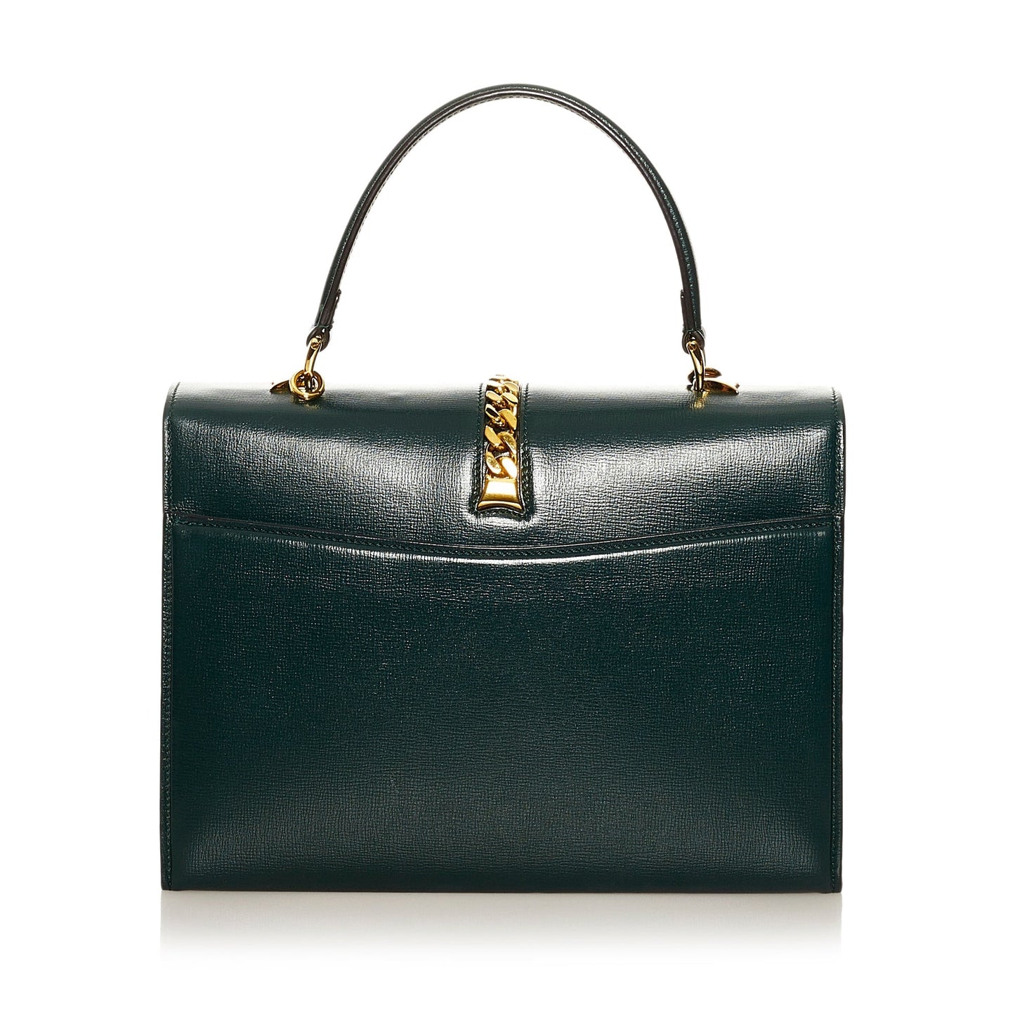 Gucci Sylvie Green Leather Chain Crossbody
