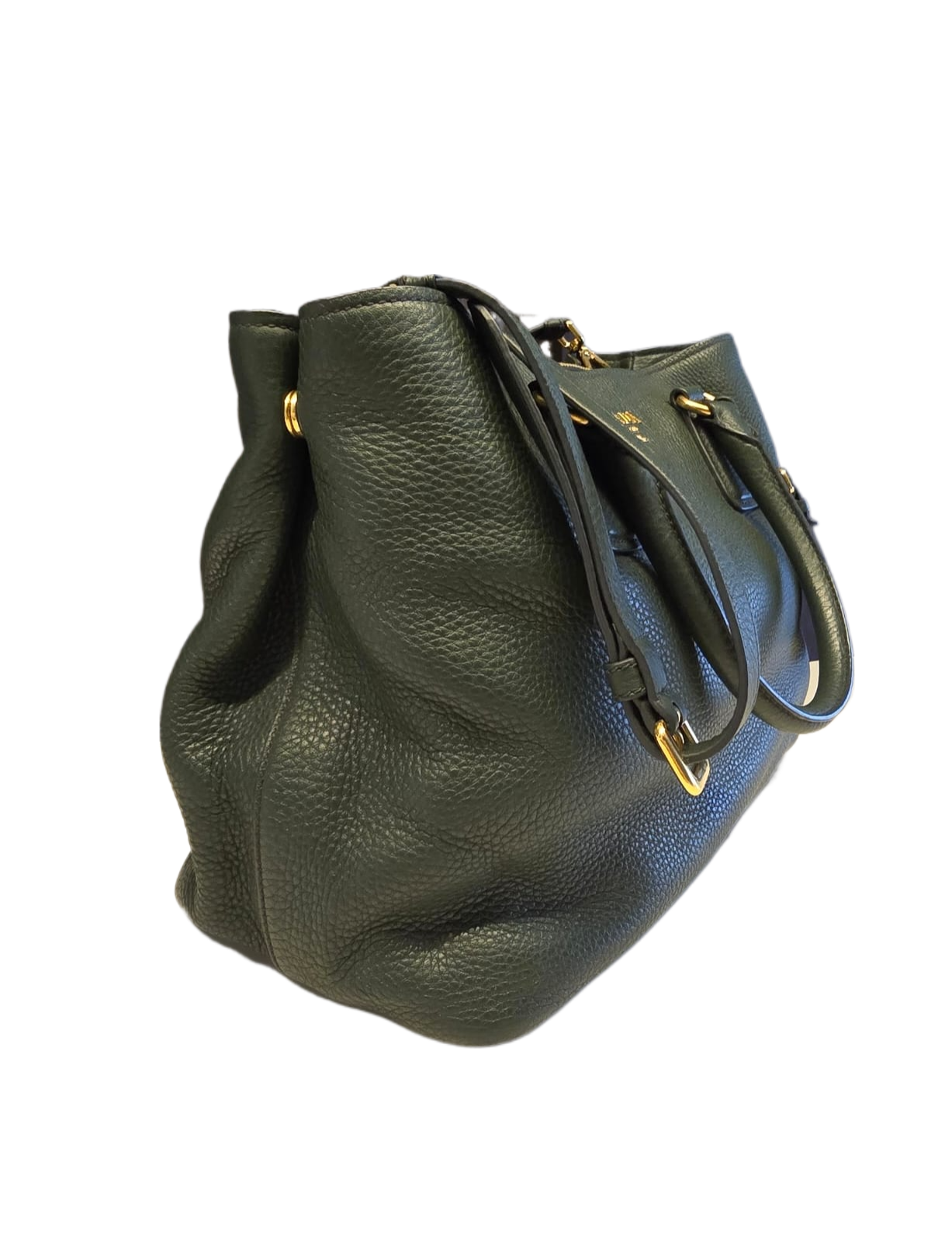 Prada Green Vitello Daino Shopping Tote (Rented Out)