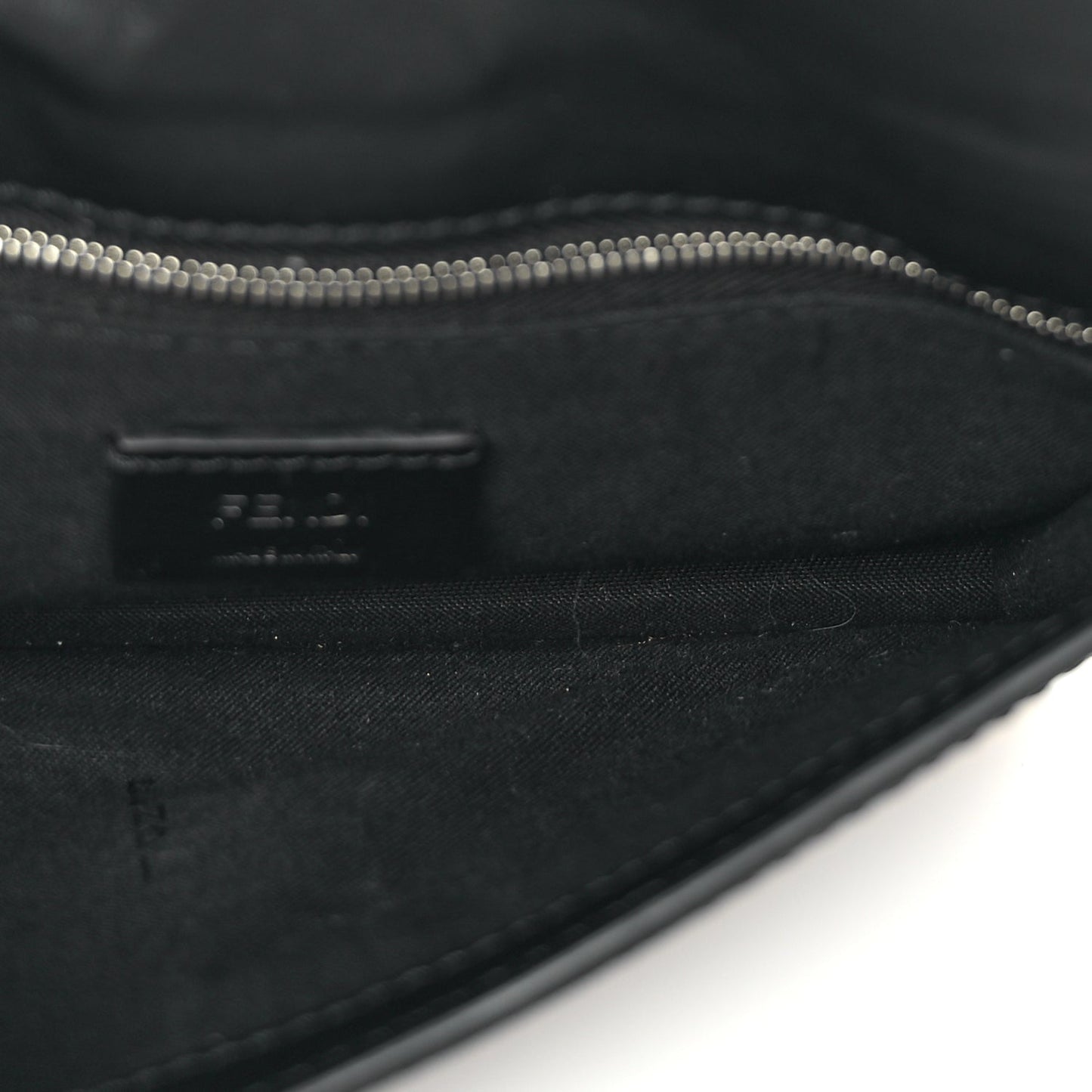 Fendi Glazed Fabric Cotton Vitello King Aura FF 1974 Baguette Belt Pouch Tobacco Moro Sand Black