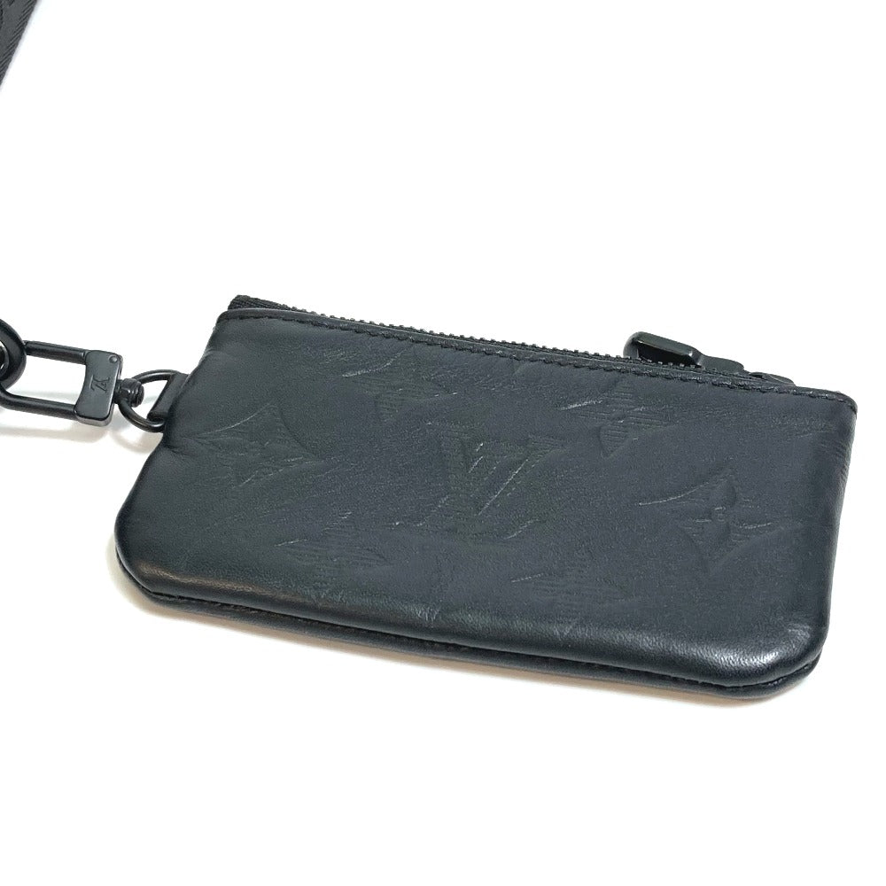 LOUIS VUITTON Sling bag Monogram shadow leather black Monogram shadow Duo messenger