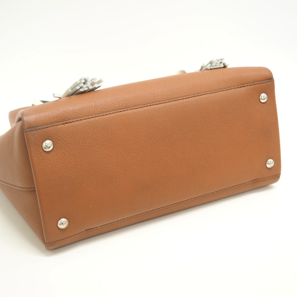 LOUIS VUITTON Handbag leather Brown Rock meat
