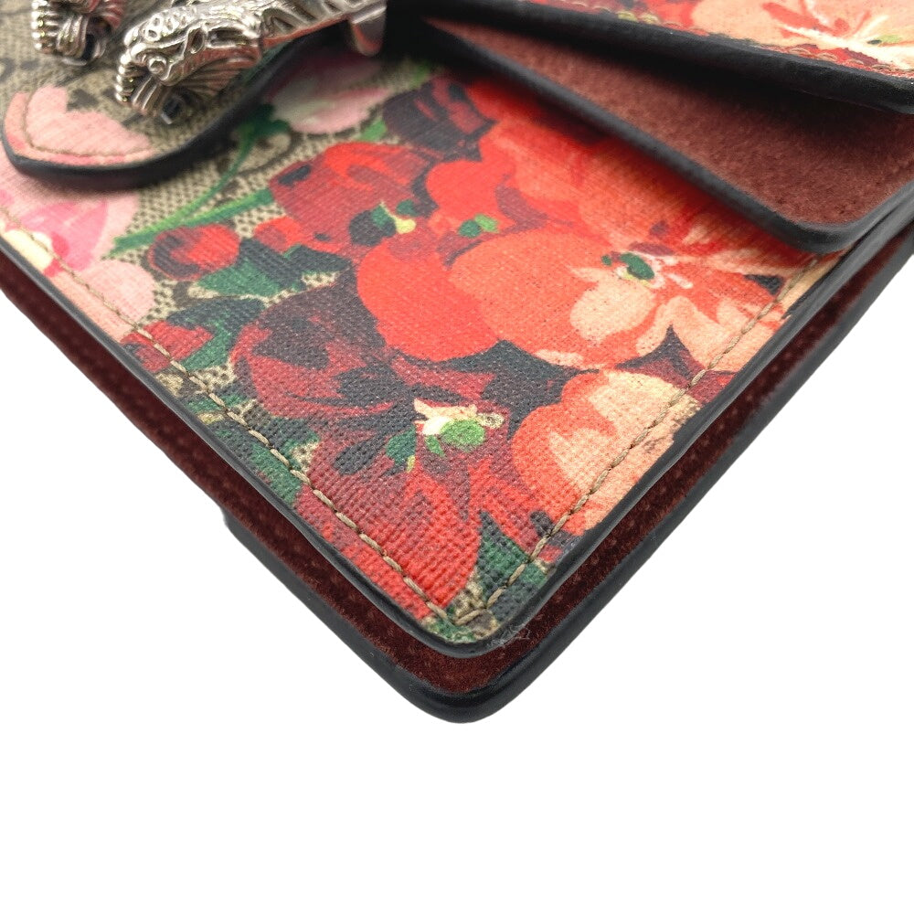 GUCCI Shoulder Bag 476432 PVC, suede Red ChainShoulder GG Blooms Women