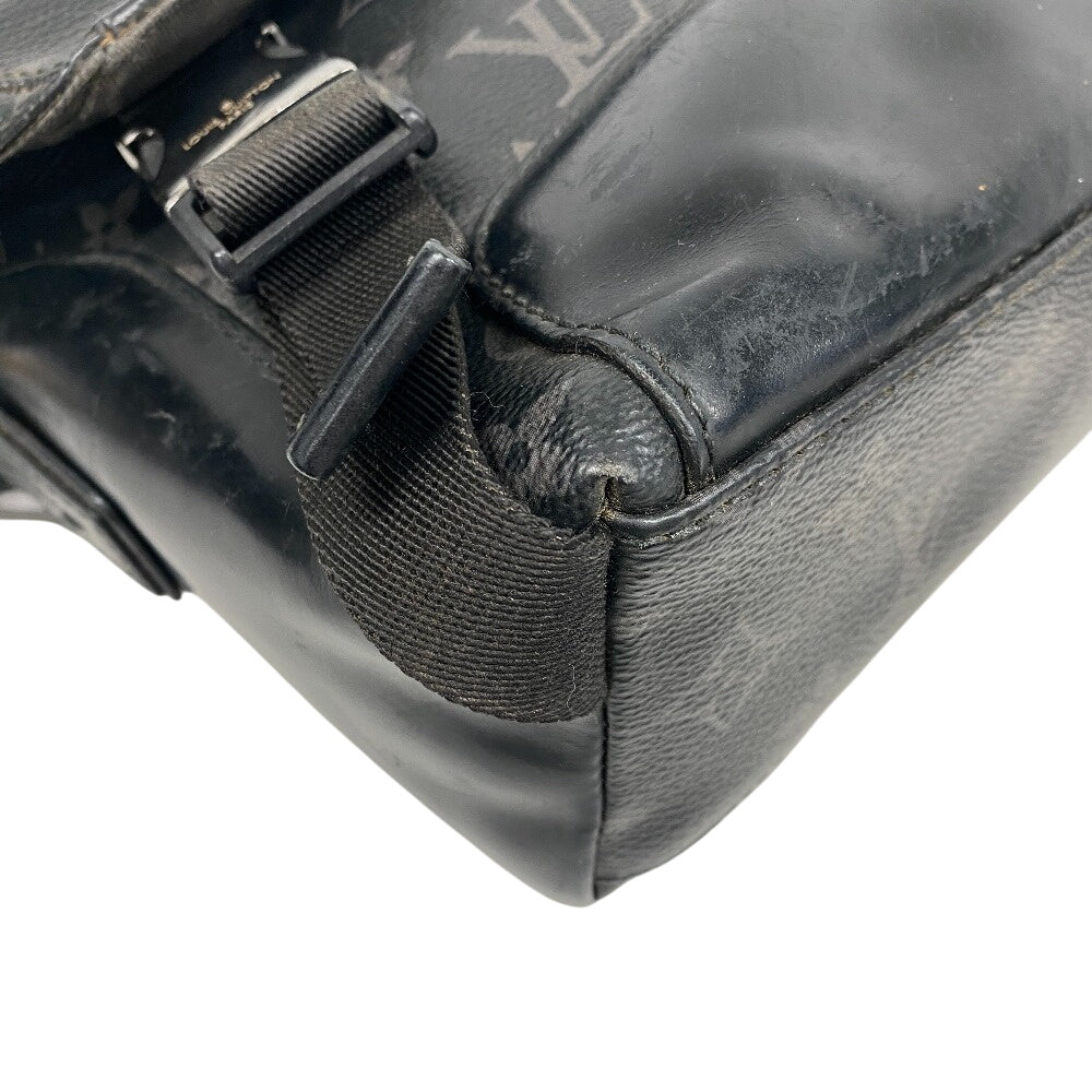 LOUIS VUITTON Shoulder Bag leather black Monogram Eclipse Messenger voyage PM