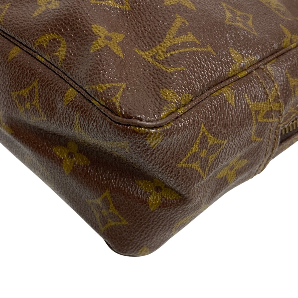 LOUIS VUITTON Pouch leather Brown Travel pouch Monogram Truth Cracking T mens