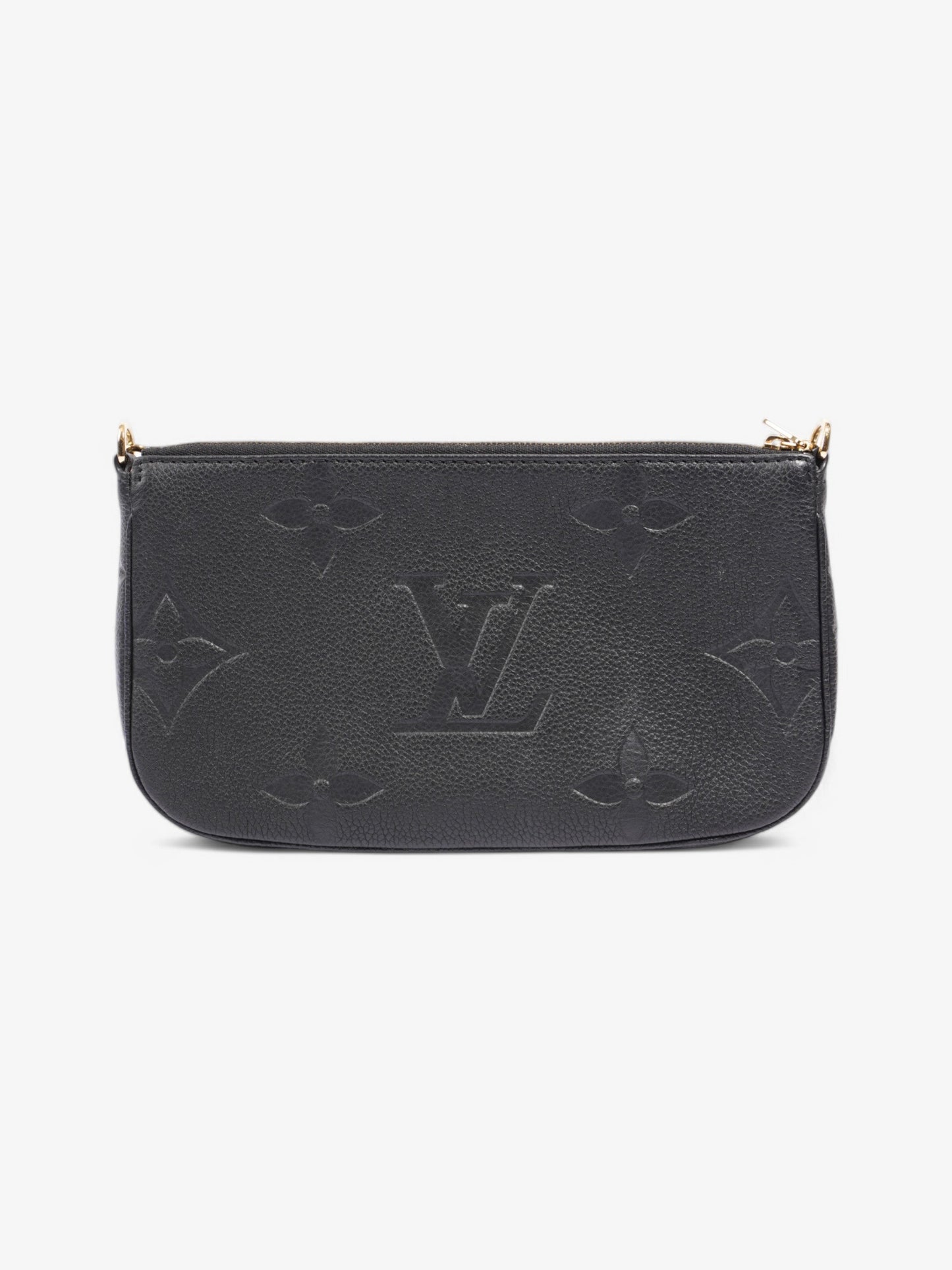 Designer Women's Crossbody Bag | Louis Vuitton Multi Pochette Accessoires Black Embossed Leather