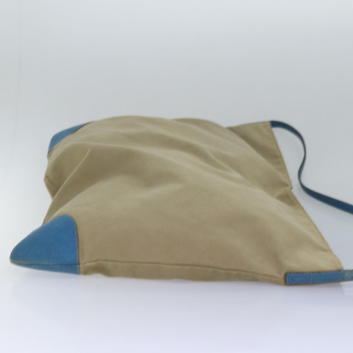 PRADA Shoulder Bag Canvas Beige Auth