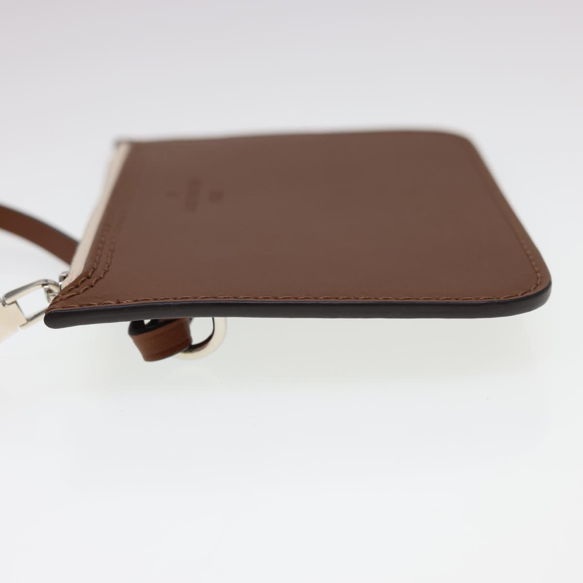 LOUIS VUITTON Mahina PM Pouch Leather Brown LV Auth am4164