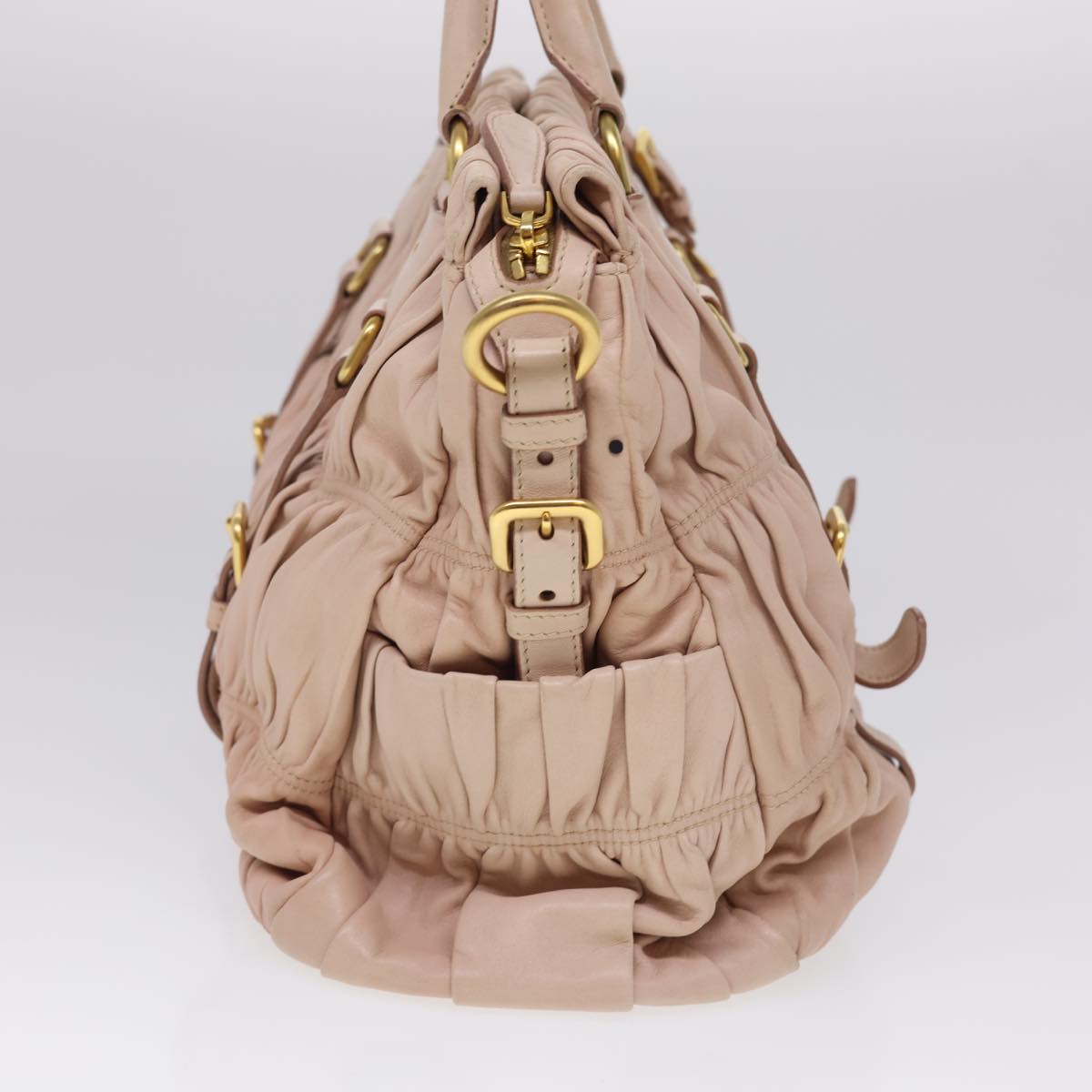 Prada Hand Bag Leather 2way Pink