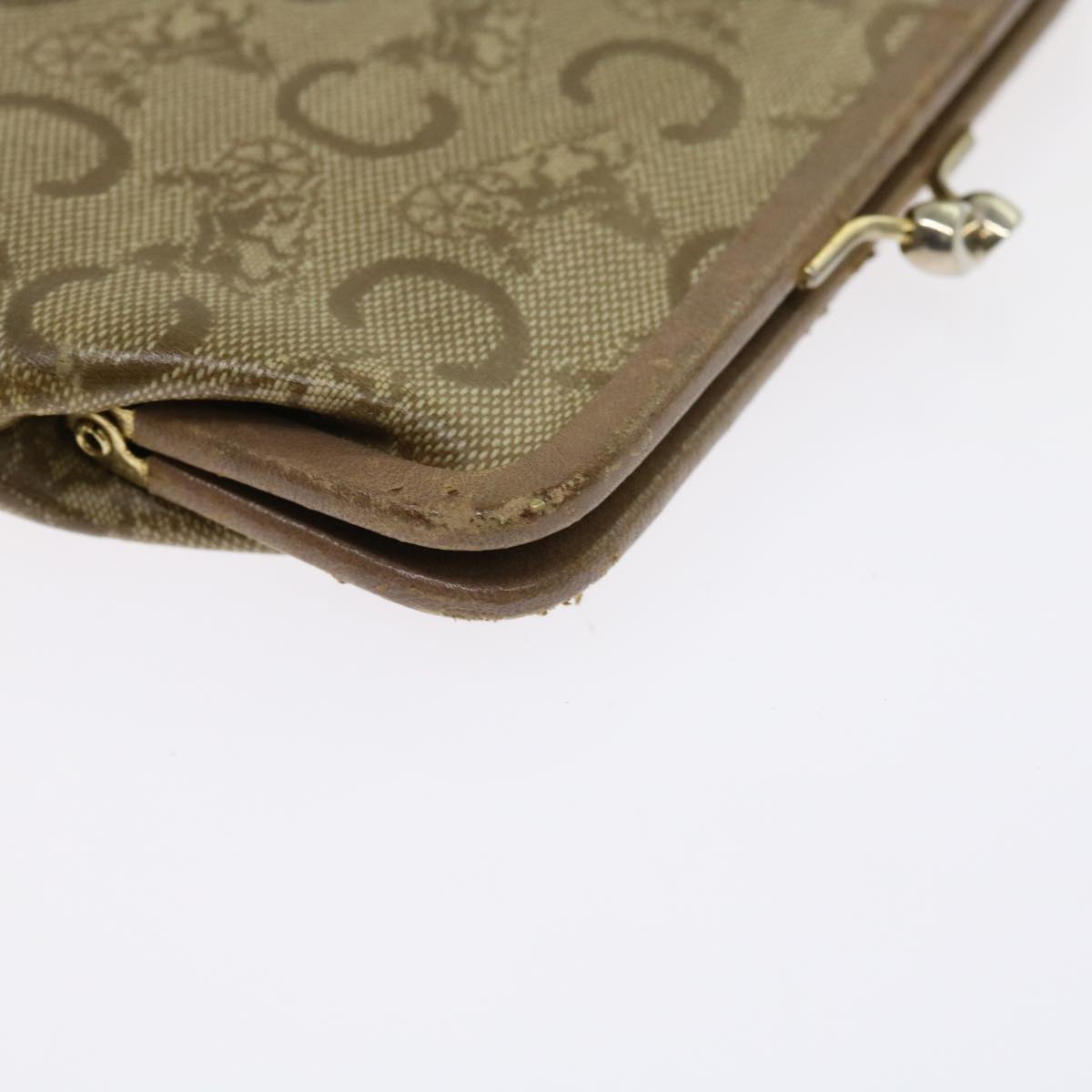 Luxury CELINE Macadam Canvas Card Key Case Pouch Belt Leather 7Set Brown ar11266