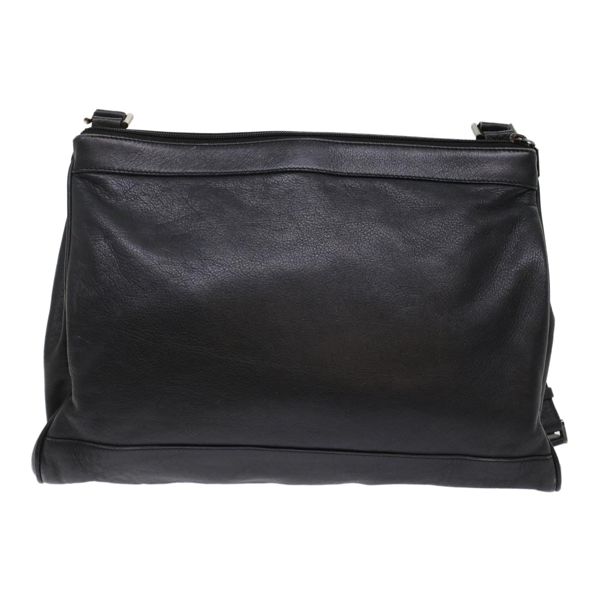 GUCCI Shoulder Bag Suede Leather Black ar9974