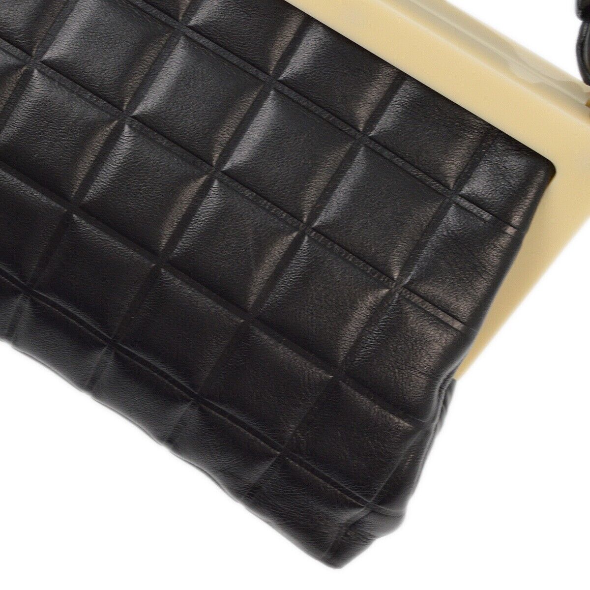 Chanel Black Lambskin Choco Bar Handbag