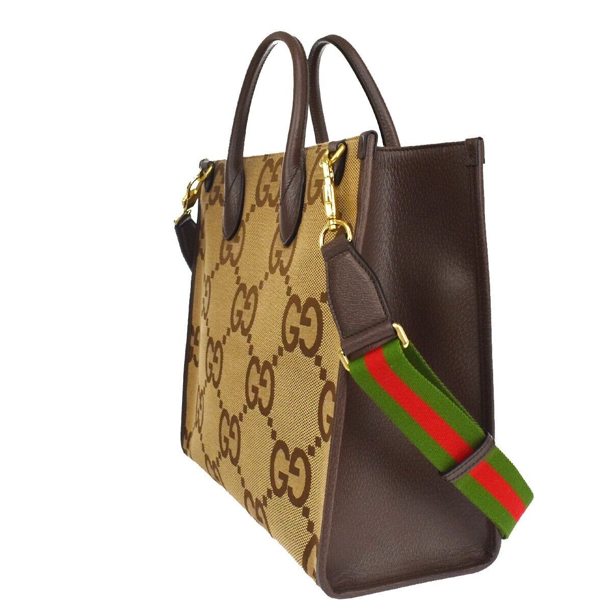 Gucci Leather Canvas Shoulder Bag