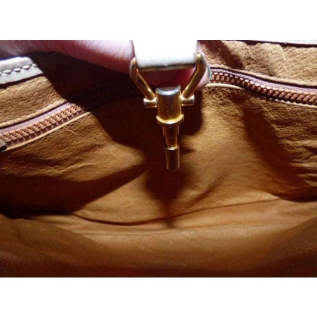 Gucci Shoulder Jackie W Strap Extenderpiston Clasp Stone Color Leather Hobo Bag