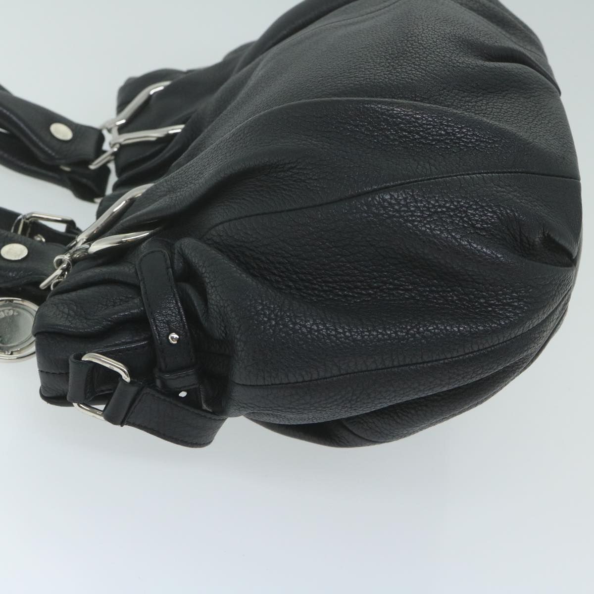 Luxury CELINE Hand Bag Leather Black 11458