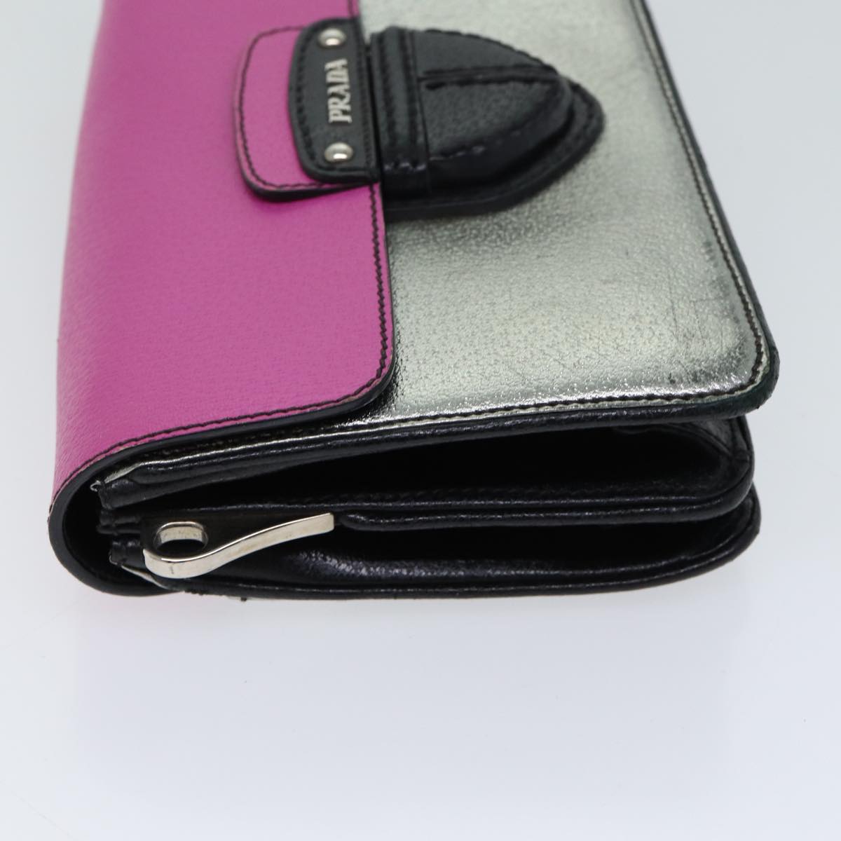 PRADA Shoulder Bag Leather Pink Auth bs13330