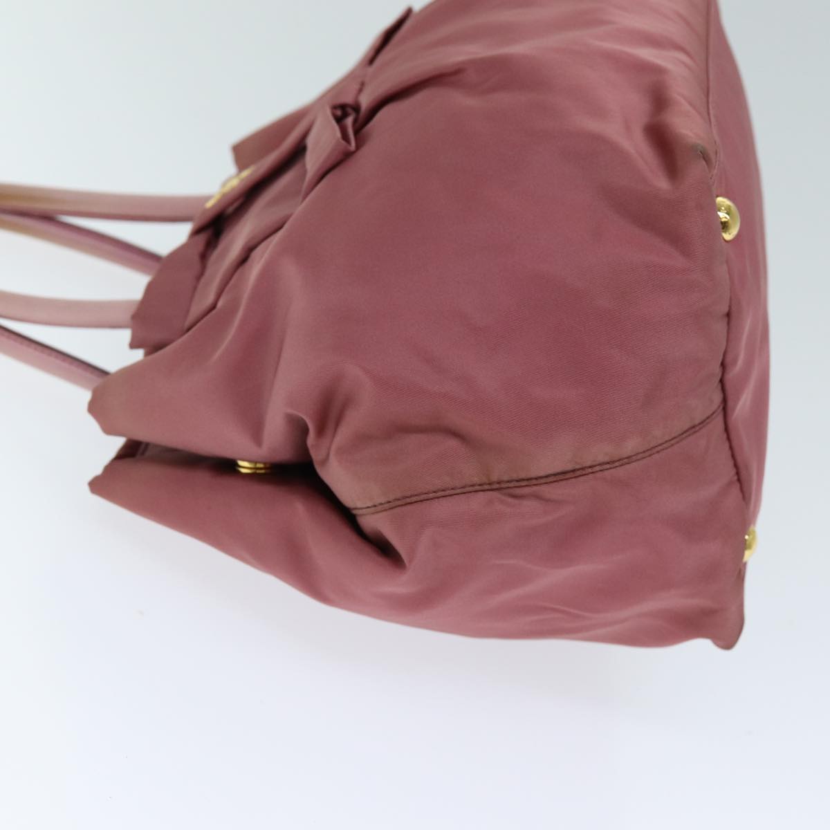 PRADA Hand Bag Nylon Pink Auth bs14423