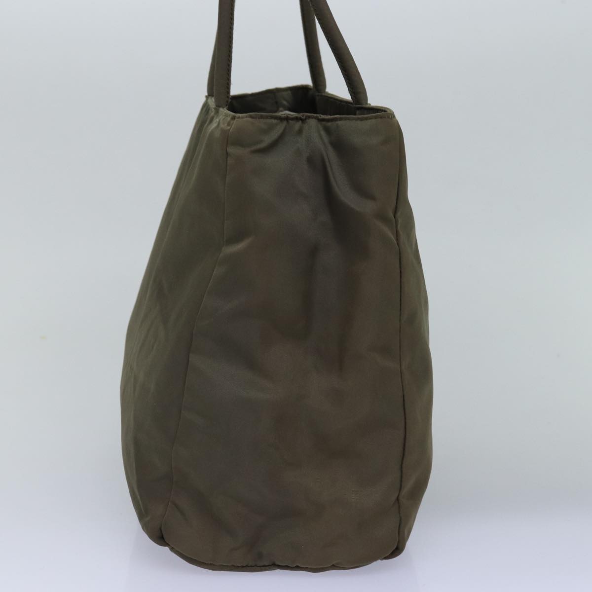 PRADA Hand Bag Nylon Khaki Auth bs15044