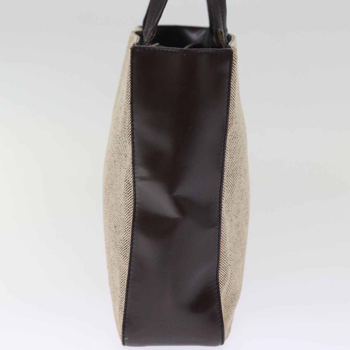 PRADA Hand Bag Canvas 2way Beige Auth bs15067