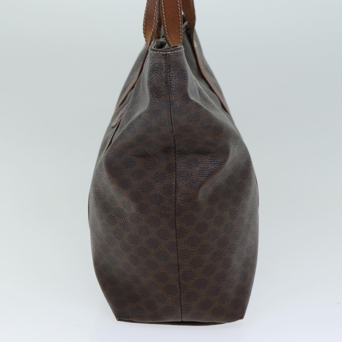 Luxury CELINE Macadam Canvas Tote Bag PVC Leather Brown 15311