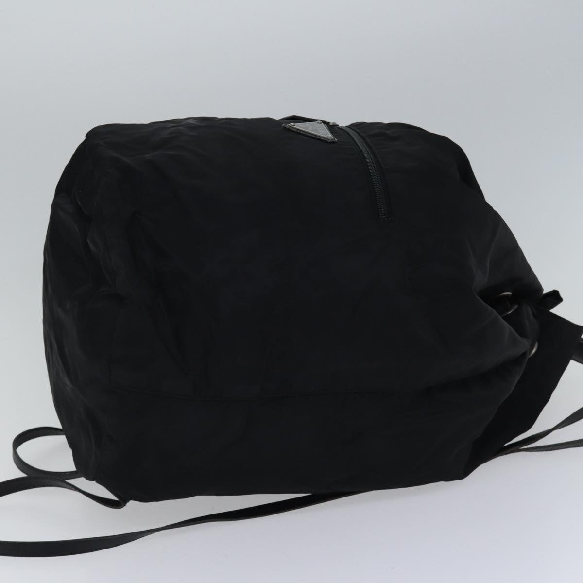 PRADA Shoulder Bag Nylon Black Silver Auth