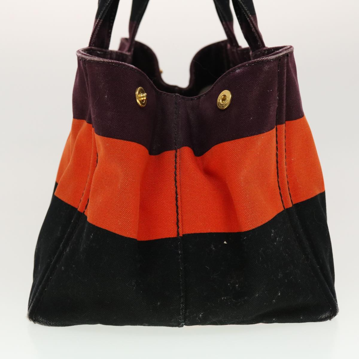 PRADA Kanapa MM Hand Bag Canvas Orange Auth