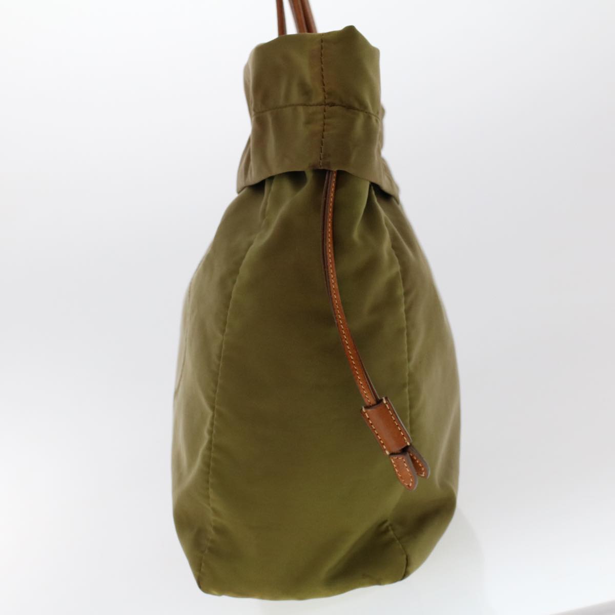 PRADA Tote Bag Nylon Khaki Auth