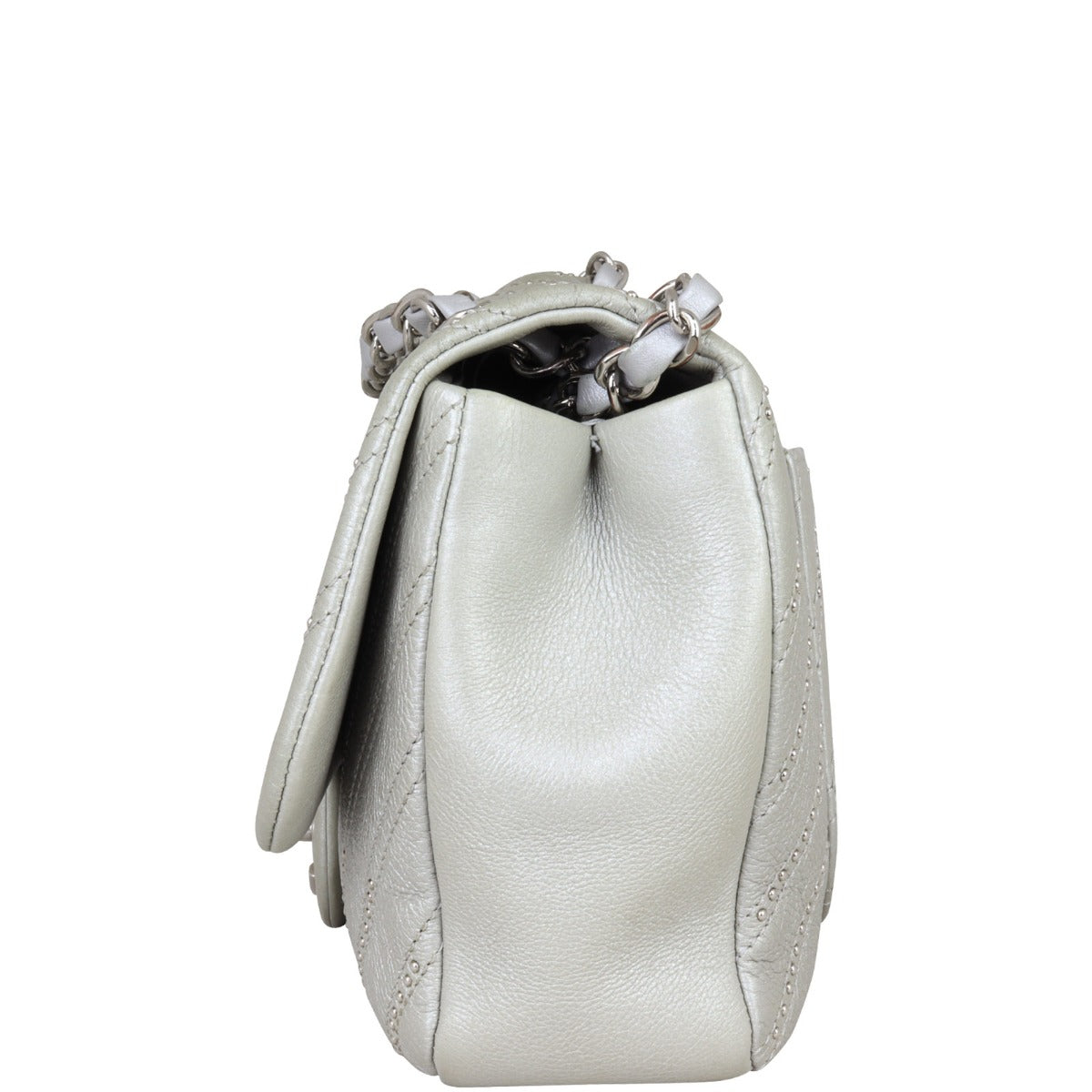 Chanel Stud Wars Chevron Flap Bag | Metallic Silver