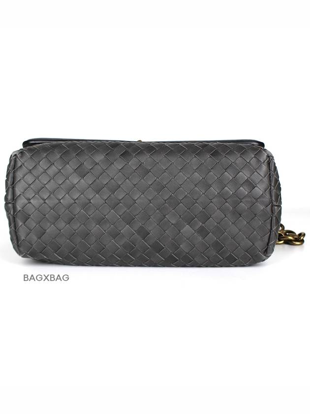 Luxury Bottega Veneta BT Knot Chain Olympia Bag Gray
