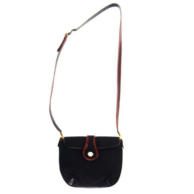 Gucci Envelope Leather Canvas Shoulder Bag
