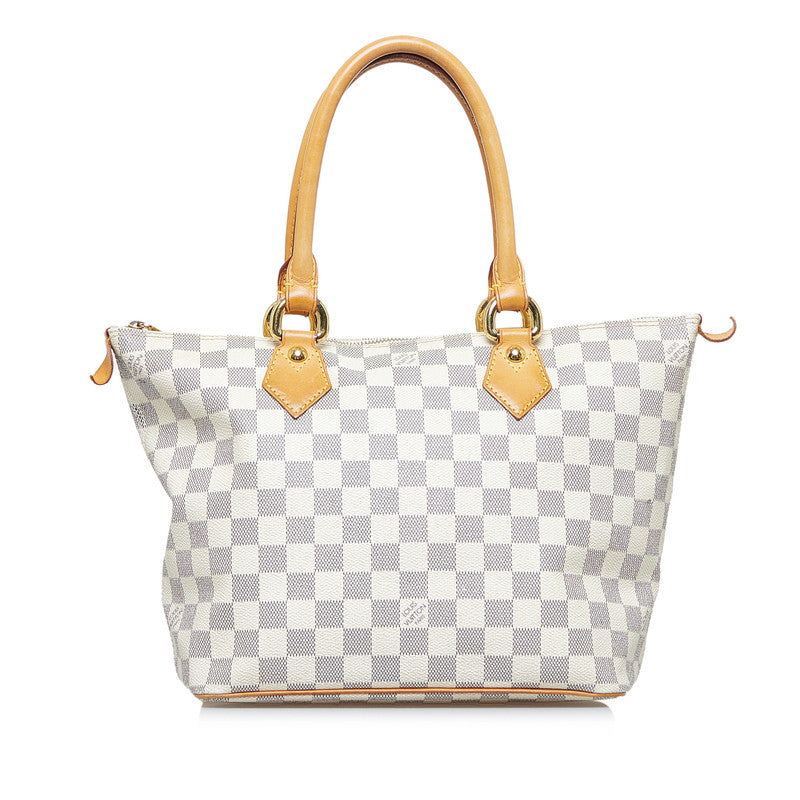 Louis Vuitton Damière Azur Salée PM Handbag N51186 White PVC Leather Louis Vuitton