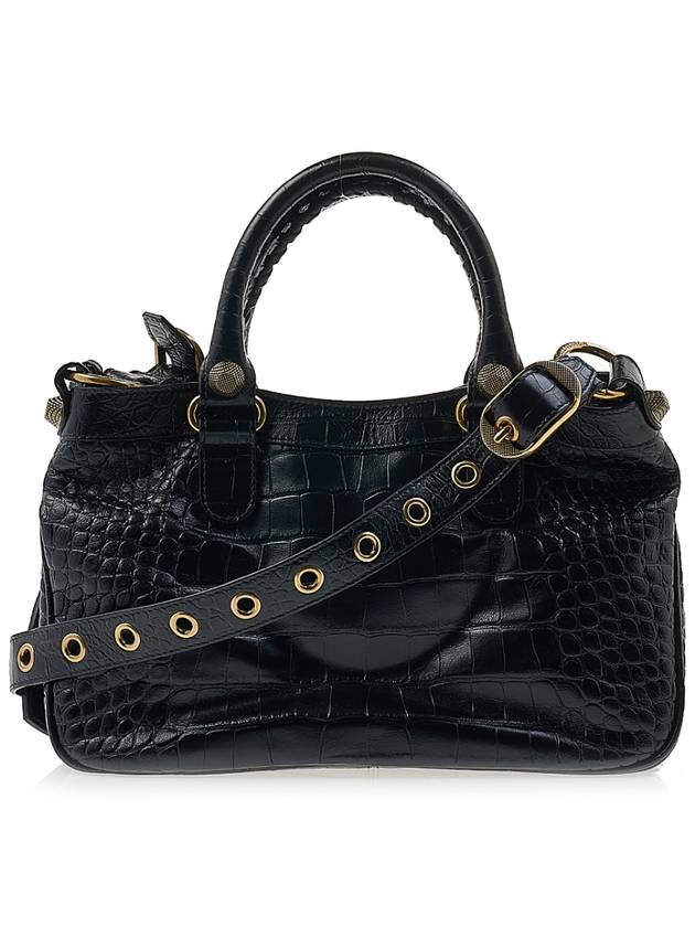 Luxury Balenciaga Trending 2026 Neo Cagole Medium Leather Tote Bag Black