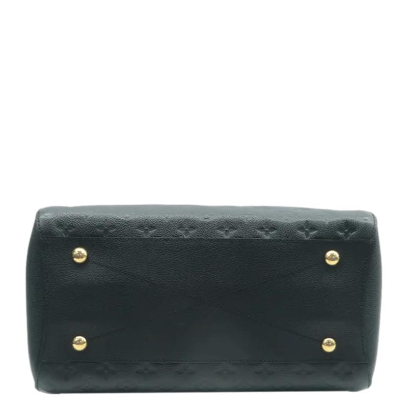 LOUIS VUITTON Montaigne GM Empreinte Leather Shoulder Bag Black