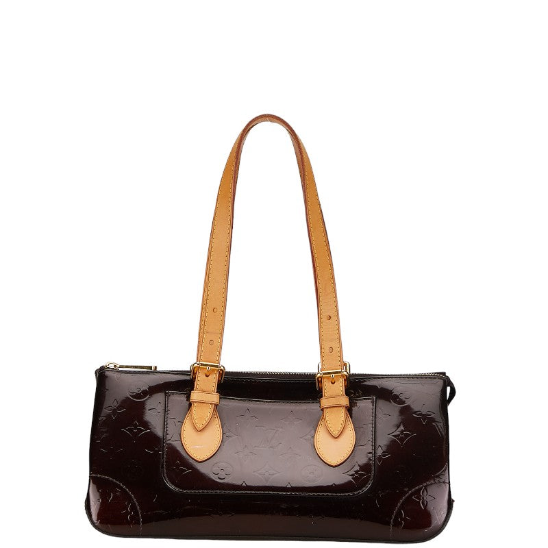 Louis Vuitton Monogram Vernis Rosewood Avenue Handbag Tote Bag M93510 Amarant Pearl Patent Leather Louis Vuitton