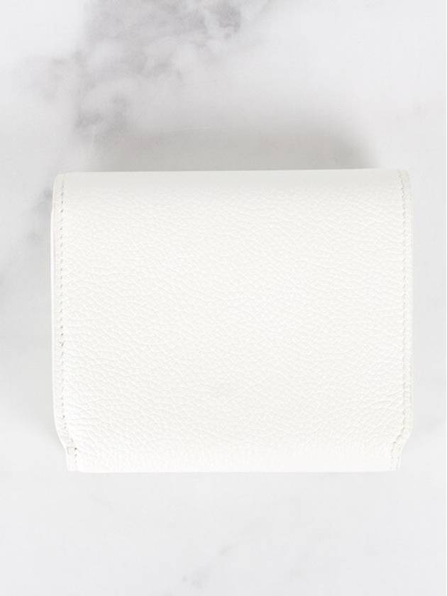 Luxury Balenciaga Trending 2025 BB silver bi fold wallet white