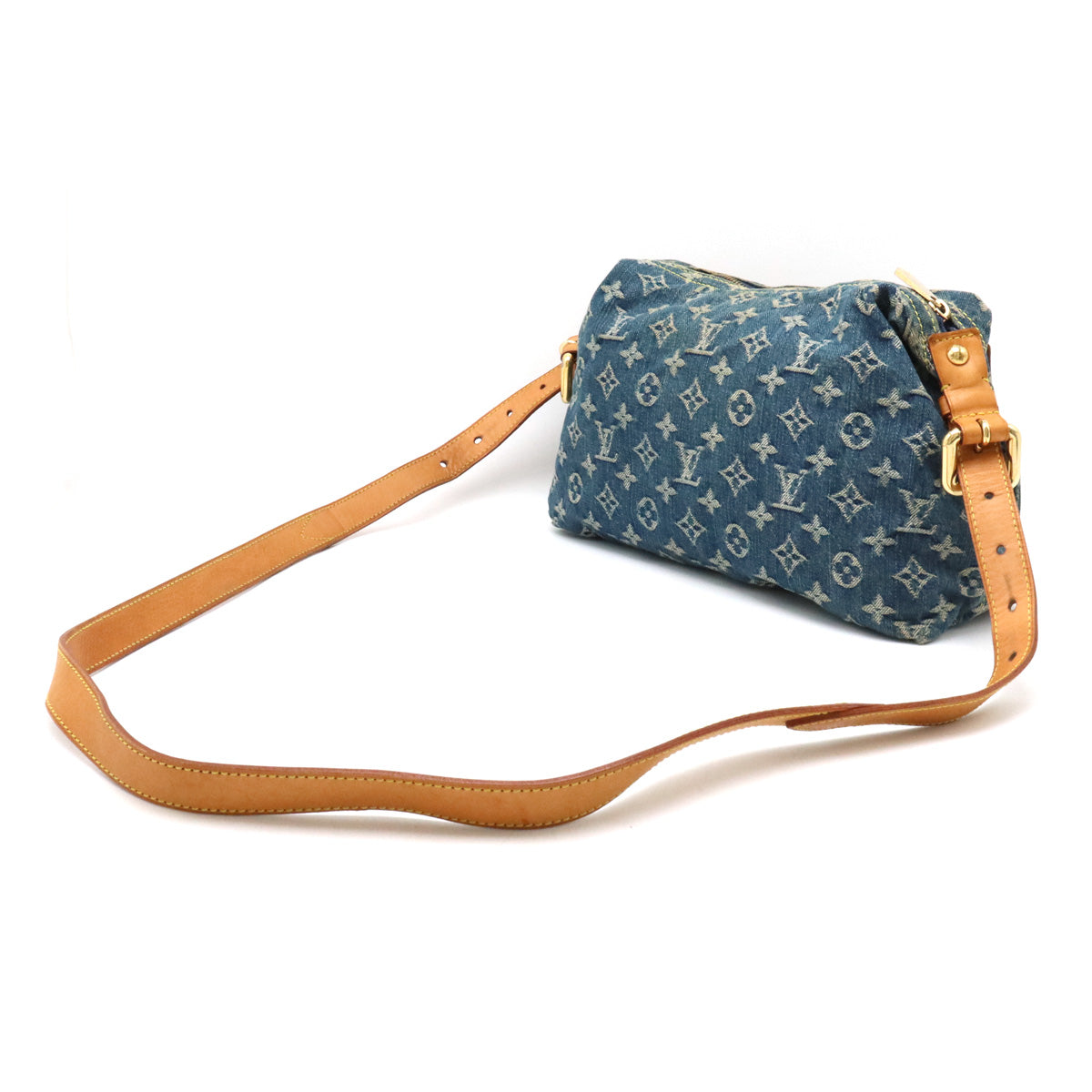 Louis Vuitton Louis Vuitton Monogram Denim Buggy PM Shoulder Bag Long Shoulder Slipper Blue M95049