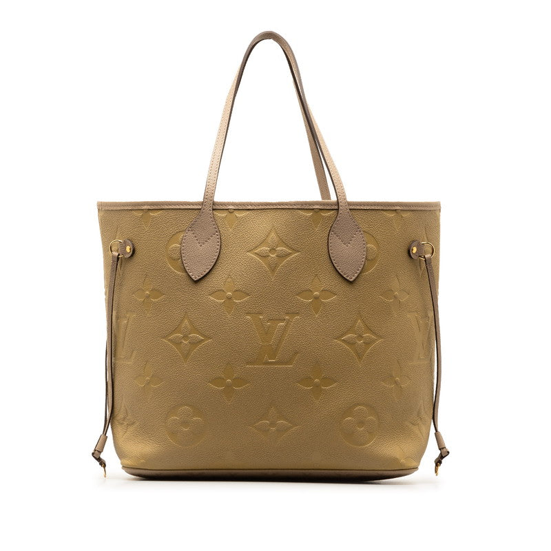 Louis Vuitton Monogram Amplant Neverfull MM Shoulder Bag M45686 Tourtree Grey Leather Louis Vuitton
