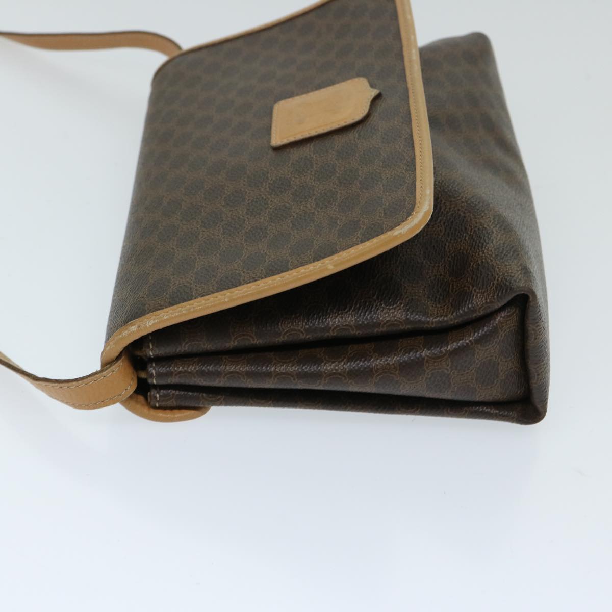 Luxury CELINE Macadam Canvas Shoulder Bag PVC Brown ep3786