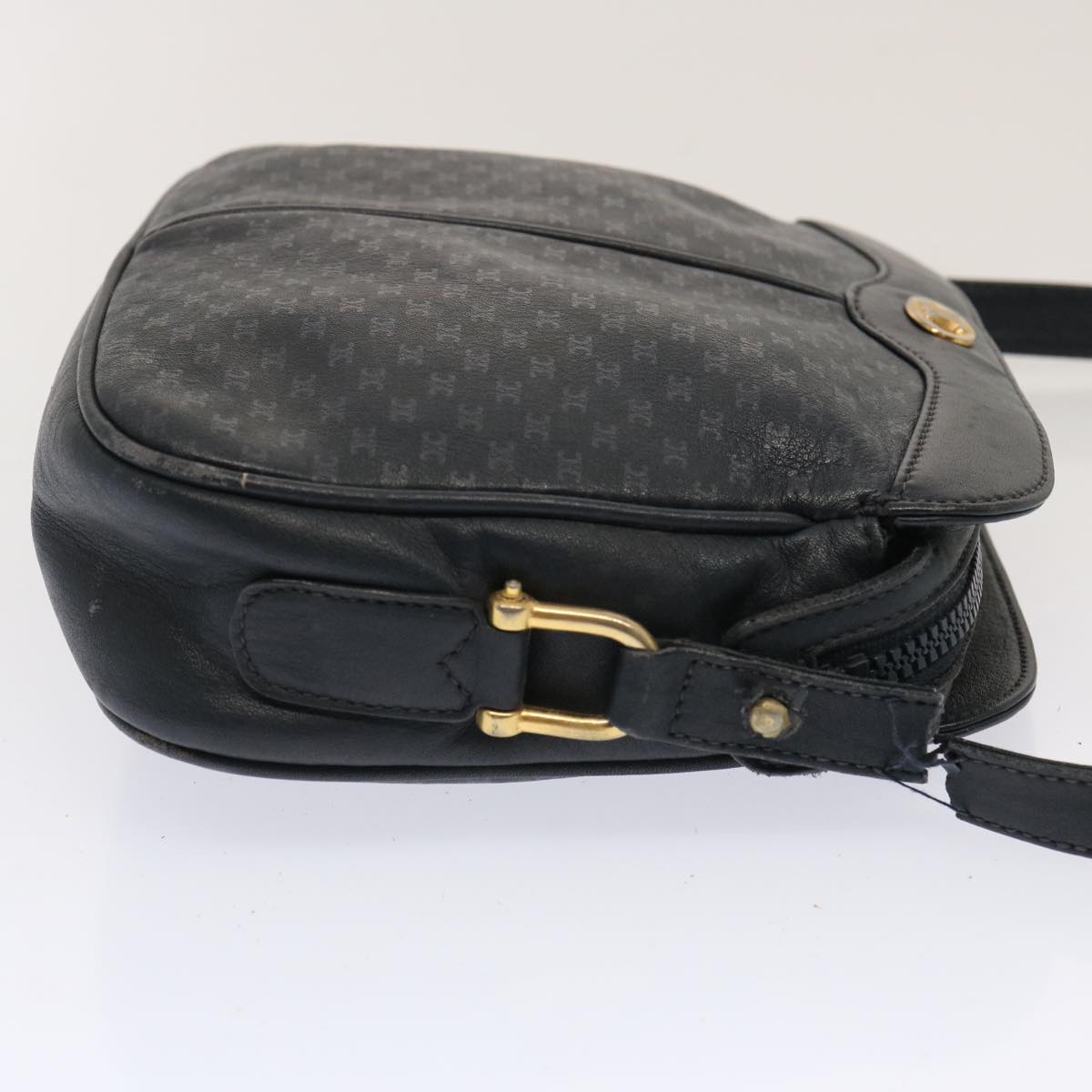 Luxury CELINE Macadam Canvas Shoulder Bag Navy ep3990