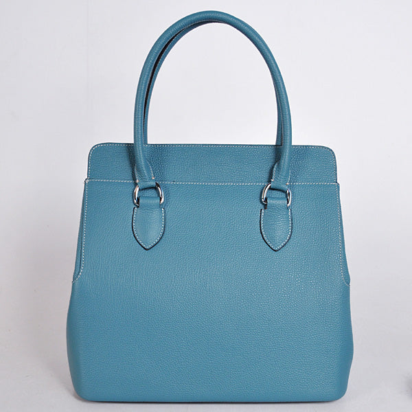 Luxury Hermes Toolbox Ladies 2way Blue Handbag