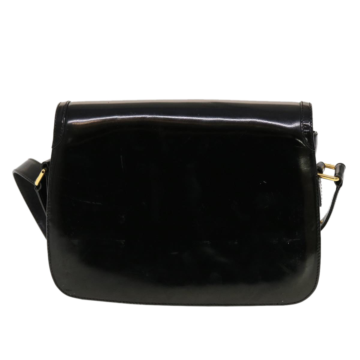GUCCI Shoulder Bag Patent leather Black fm2405