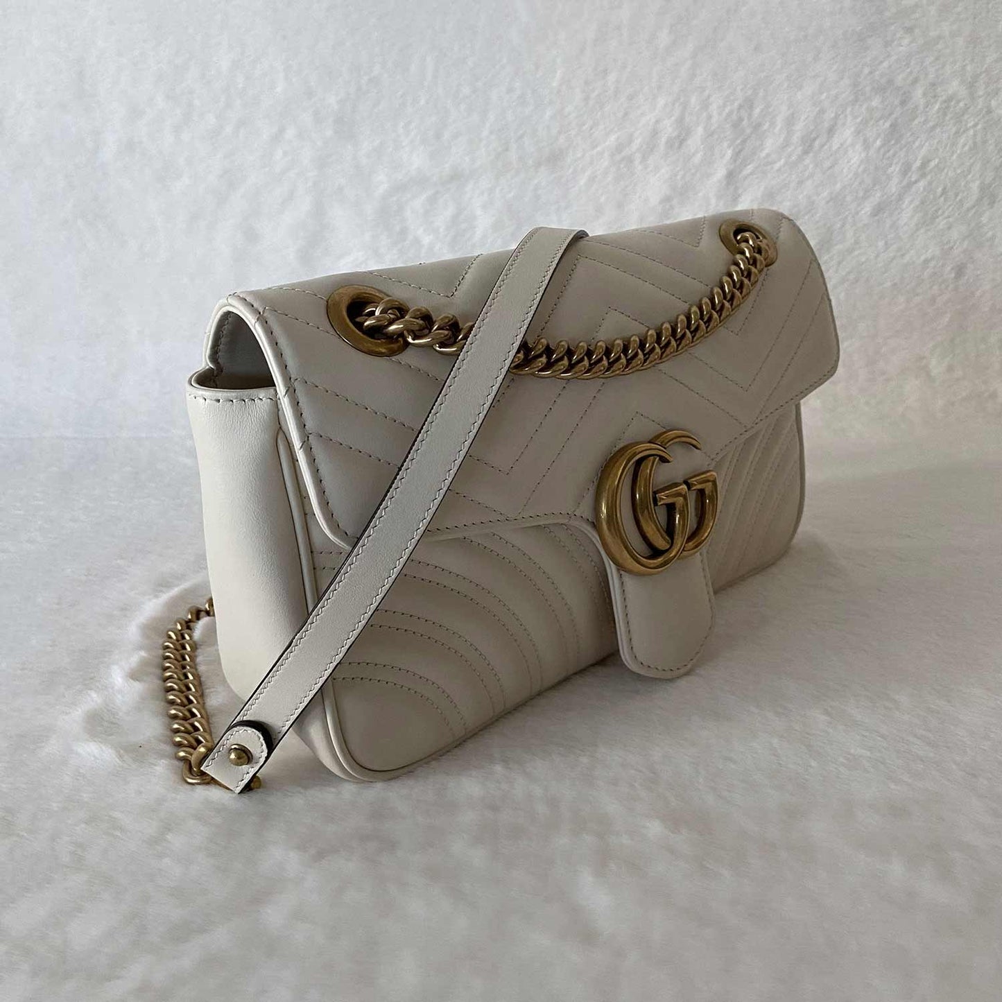 Gucci GG Marmont Leather Chain Shoulder Bag Style 12