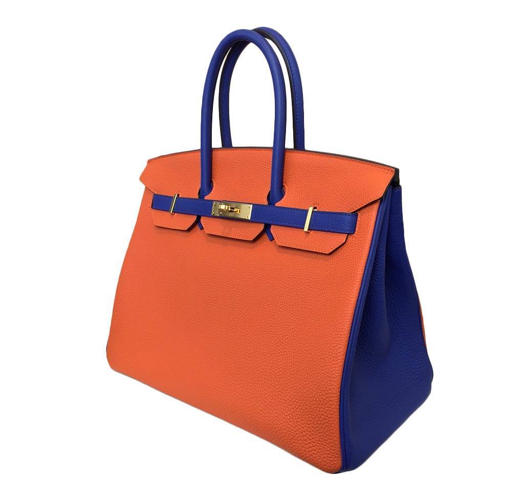 HermesBirkin 35 Blue Orange - Special Order HSS Bag