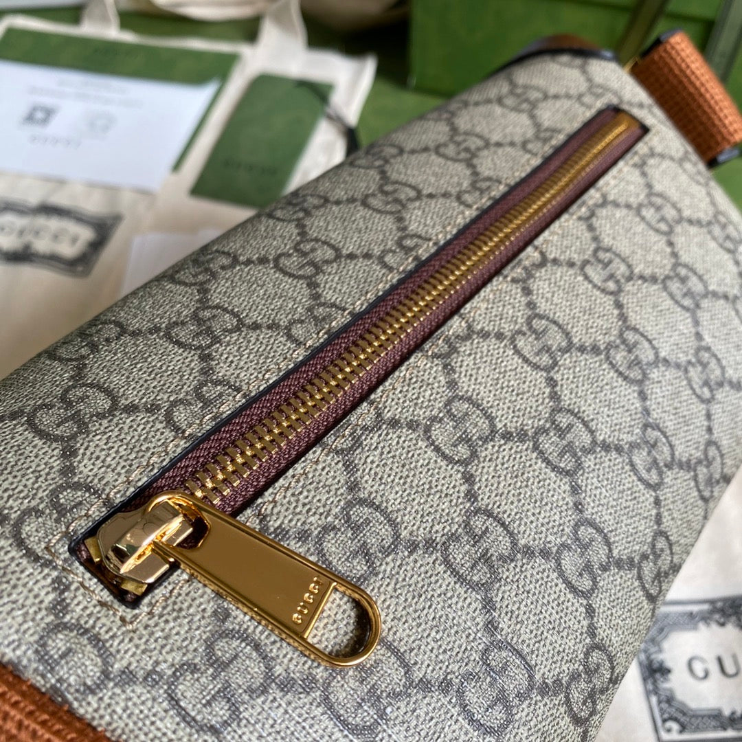 Gucci Interlocking G Leather Canvas Handbag Style 2