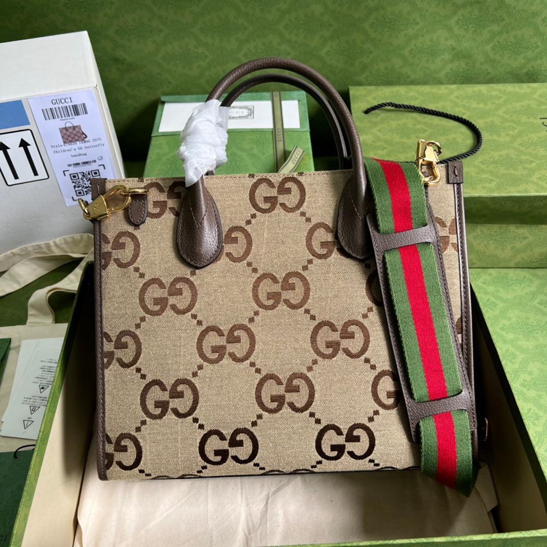 Gucci GG Marmont Orange Canvas Patent Leather Tote