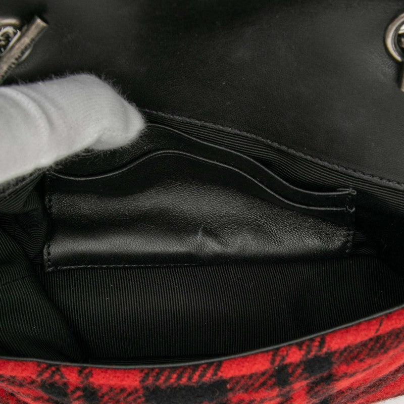 Saint Laurent Baby Chyc Wool Leather Shoulder Bag